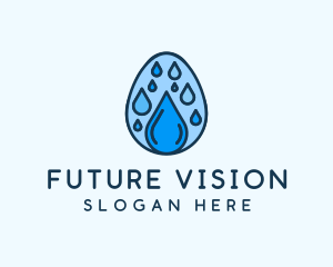 Clean Rain Water Egg  logo design