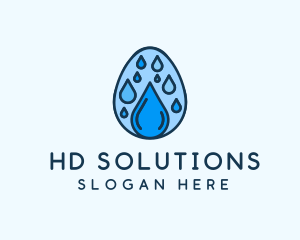 Clean Rain Water Egg  logo design