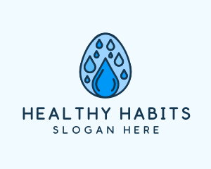 Clean Rain Water Egg  logo design