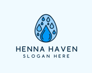 Clean Rain Water Egg  logo design