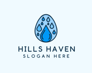 Clean Rain Water Egg  logo design