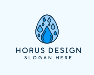 Clean Rain Water Egg  logo design