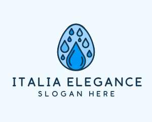 Clean Rain Water Egg  logo design