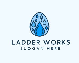 Clean Rain Water Egg  logo design