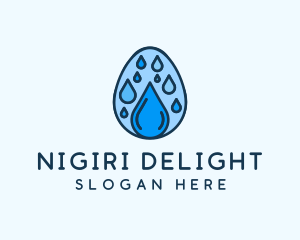 Clean Rain Water Egg  logo design