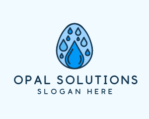 Clean Rain Water Egg  logo design