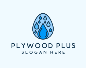 Clean Rain Water Egg  logo design