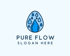 Clean Rain Water Egg  logo design