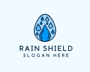 Clean Rain Water Egg  logo design