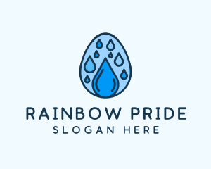 Clean Rain Water Egg  logo design