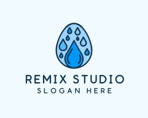 Clean Rain Water Egg  logo design