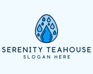 Clean Rain Water Egg  logo design