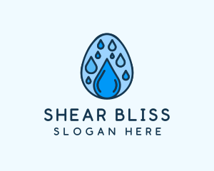 Clean Rain Water Egg  logo design