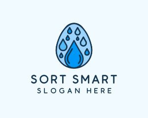 Clean Rain Water Egg  logo design