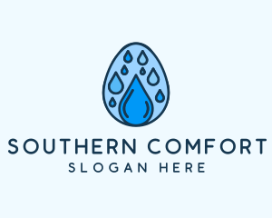 Clean Rain Water Egg  logo design