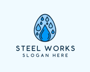 Clean Rain Water Egg  logo design