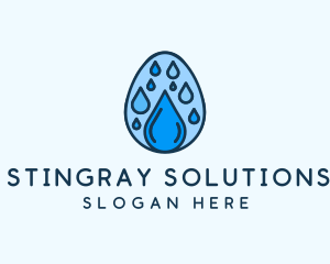 Clean Rain Water Egg  logo design