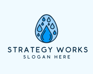 Clean Rain Water Egg  logo design