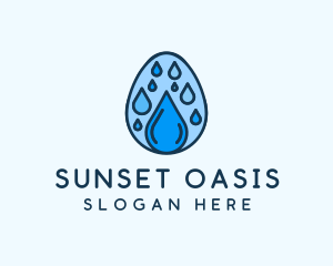 Clean Rain Water Egg  logo design