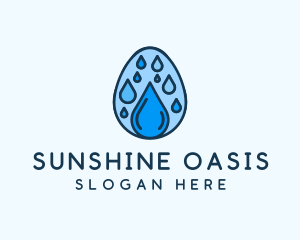 Clean Rain Water Egg  logo design