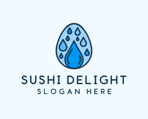 Clean Rain Water Egg  logo design