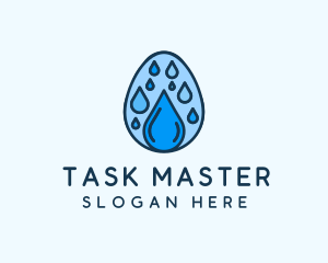 Clean Rain Water Egg  logo design