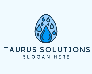 Clean Rain Water Egg  logo design