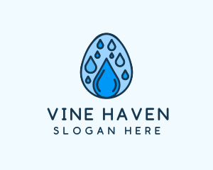 Clean Rain Water Egg  logo design