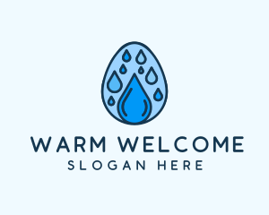 Clean Rain Water Egg  logo design