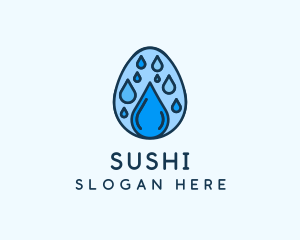 Clean Rain Water Egg  logo design