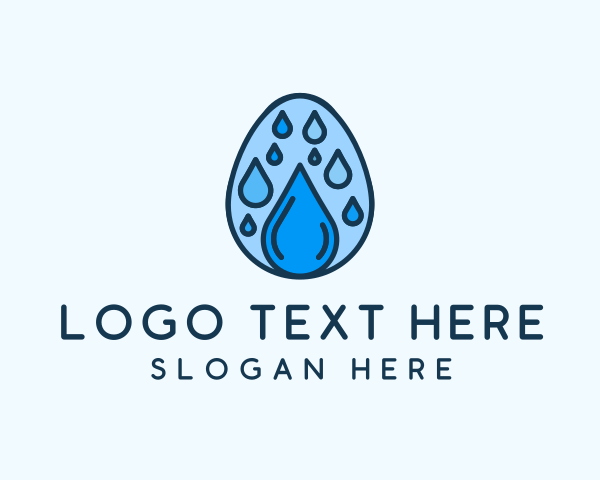 Rain - Clean Rain Water Egg logo design