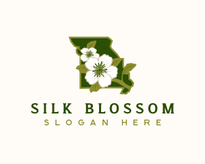 Missouri Hawthorn Blossom Flower logo design