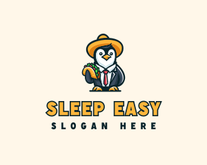 Mexican Taco Penguin Logo