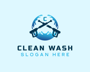 Pressure Washing Cleaning logo design