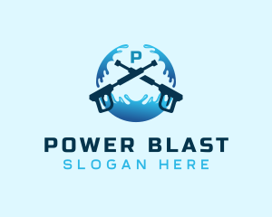 Pressure Washing Cleaning logo design