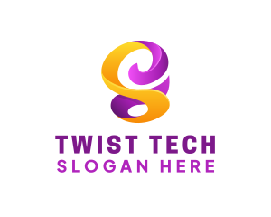 Twist - 3D Swirly Letter S logo design