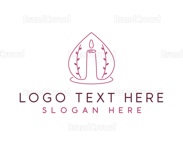 Candle Floral Spade Logo