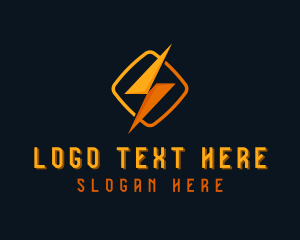 Electrician - Lightning Thunder Bolt logo design