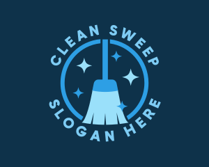 Sweeping - Sweeping Broom Cleaner logo design