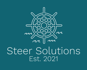 Steer - Minimalist Ship Helm logo design