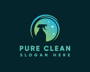 Water Sprayer Cleaning logo design