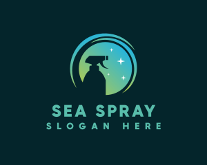 Water Sprayer Cleaning logo design