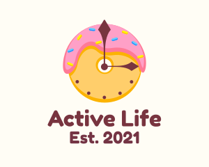 Countdown - Donut Dessert Time logo design