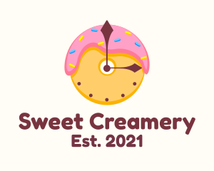 Donut Dessert Time  logo design