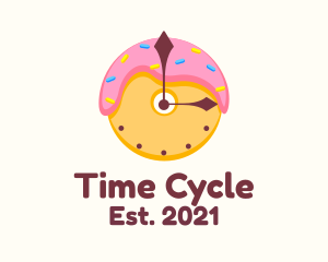 Donut Dessert Time  logo design