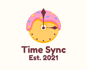 Donut Dessert Time  logo design