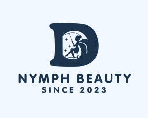 Nymph - Blue Fairy Letter D logo design