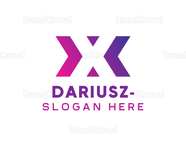 Modern Gradient Letter X Brand Logo