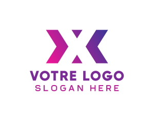 Modern Gradient Letter X Brand Logo