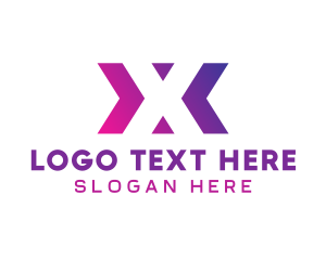 Modern Gradient Letter X Brand Logo